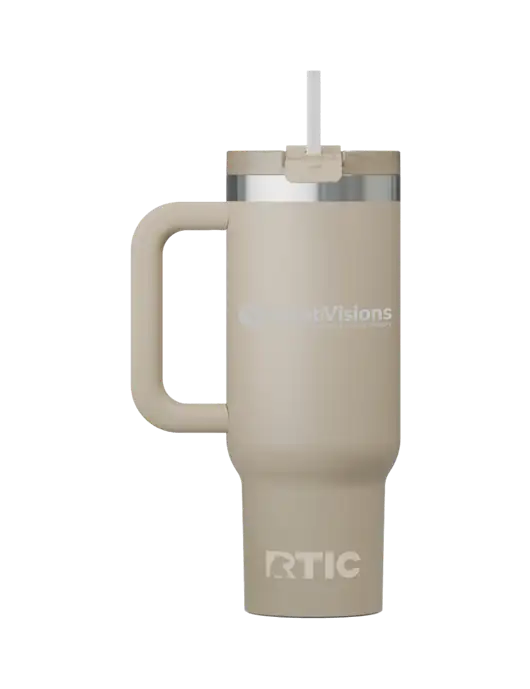 RTIC Road Trip 30oz Tan Tumbler w/RehabVisions POST Logo