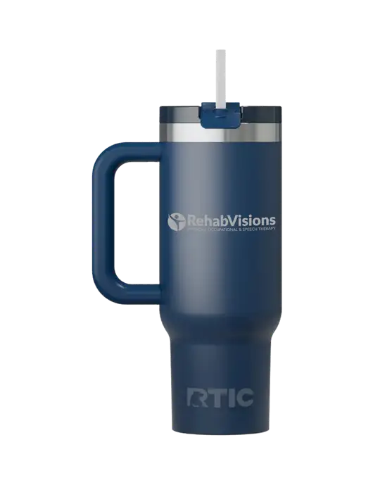 RTIC Road Trip 30oz Navy Tumbler w/RehabVisions POST Logo