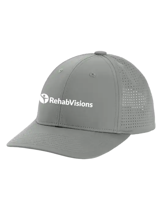 Pro-Cut Structured Snapback with Pinhole Mesh Medium Grey Cap w/RehabVisions POST Logo
