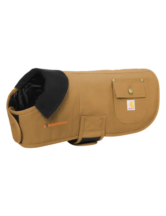 Carhartt Dog Dark Tan Chore Coat w/RehabVisions POST Logo