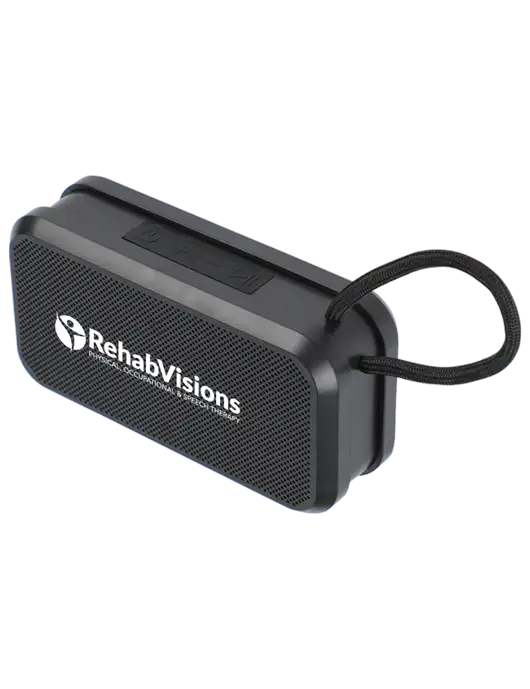 Bluetooth IPX5 Waterproof Speaker with Magnet Mount w/RehabVisions POST Logo