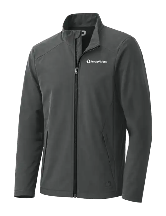 OGIO Dark Grey Commuter Full-Zip Soft Shell  w/RehabVisions POST Logo