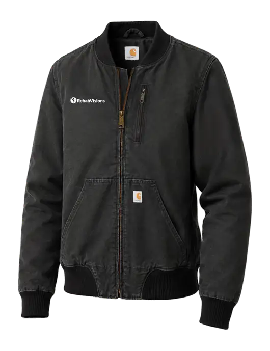 Carhartt Womens Black Rugged Flex Crawford Jacket w/RehabVisions POST Logo