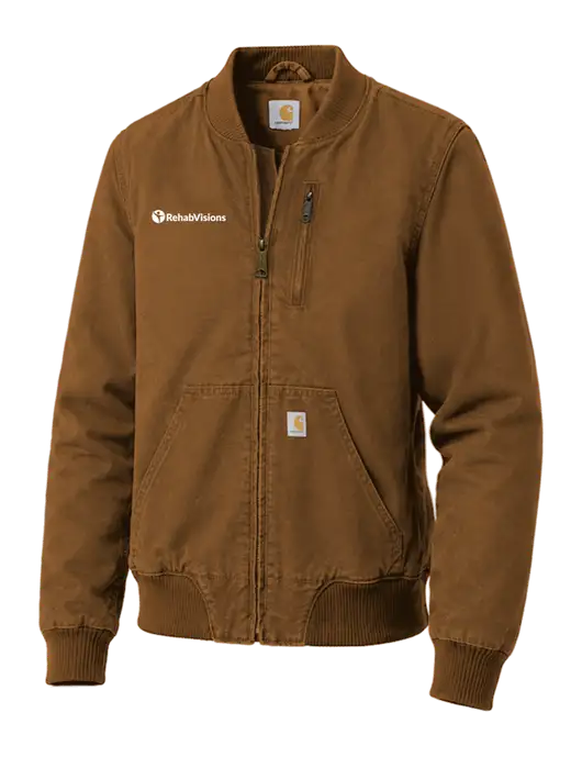 Carhartt Womens Light Brown Rugged Flex Crawford Jacket w/RehabVisions POST Logo