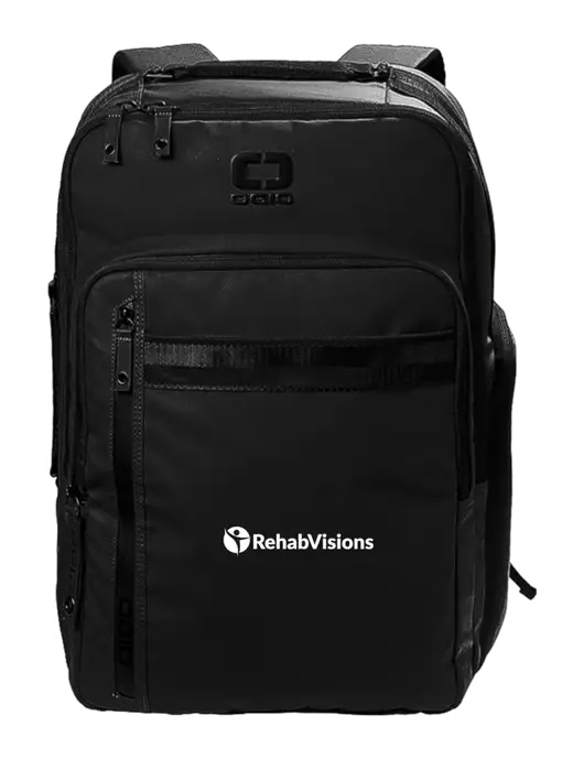 OGIO Commuter XL Black Backpack w/RehabVisions POST Logo