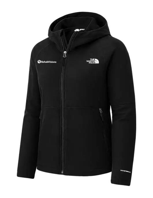 The North Face Womens Black Barr Lake Hooded Soft Shell Jacket w/RehabVisions POST Logo