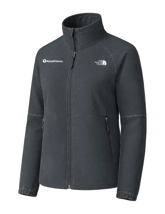 The North Face Womens Very Dark Grey Barr Lake Soft Shell Jacket w/RehabVisions POST Logo