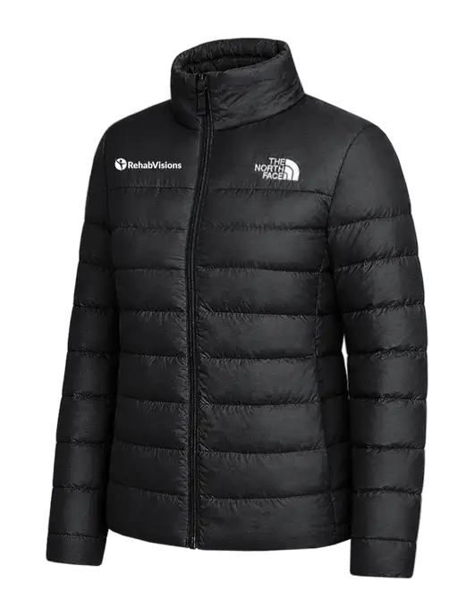 The North Face Womens Black Down Hybrid Jacket w/RehabVisions POST Logo
