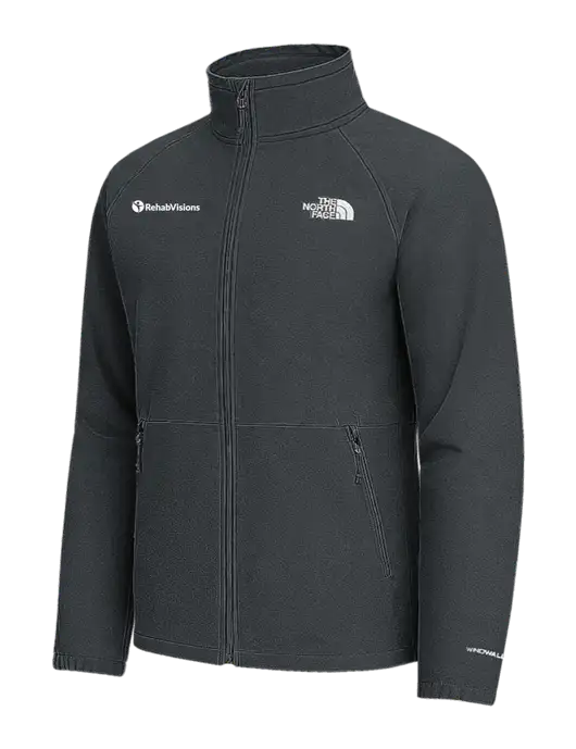 The North Face Very Dark Grey Heather Barr Lake Soft Shell Jacket w/RehabVisions POST Logo