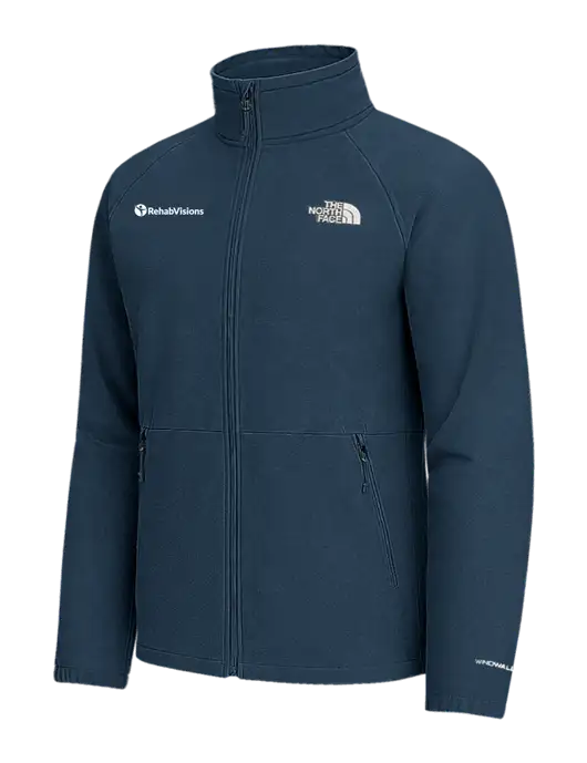 The North Face Light Navy Heather Barr Lake Soft Shell Jacket w/RehabVisions POST Logo