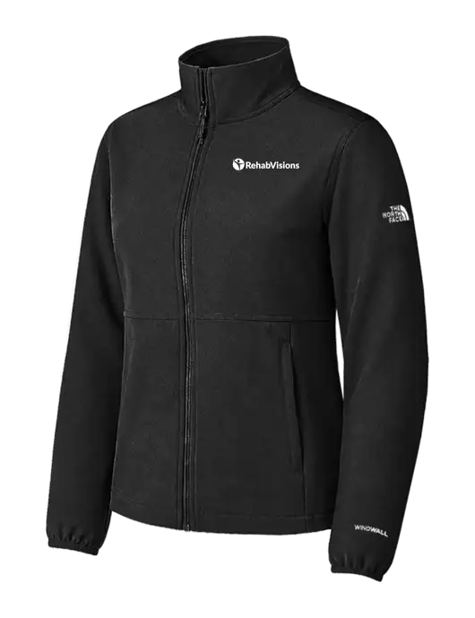 The North Face Womens Black Edge Stretch Soft Shell Jacket w/RehabVisions POST Logo