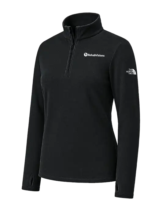 The North Face Womens Black Ambition 1/4-Zip  w/RehabVisions POST Logo
