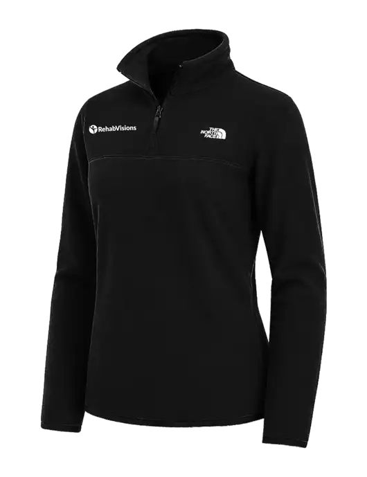 The North Face Womens Black Glacier 1/4-Zip Fleece w/RehabVisions POST Logo