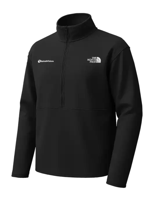 The North Face Black Double-Knit 1/2-Zip Fleece w/RehabVisions POST Logo