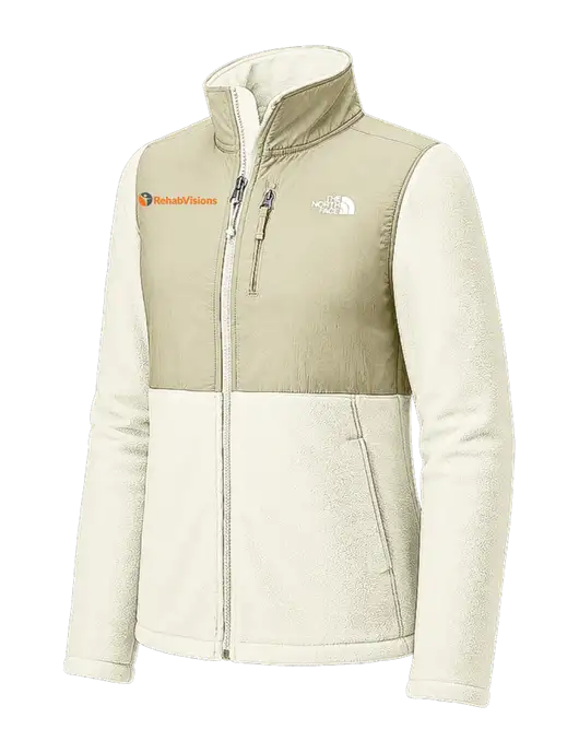 The North Face Womens Ivory/Tan Highest Peak Full-Zip Fleece Jacket w/RehabVisions POST Logo
