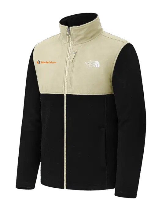 The North Face Tan/Black Highest Peak Full-Zip Fleece Jacket w/RehabVisions POST Logo