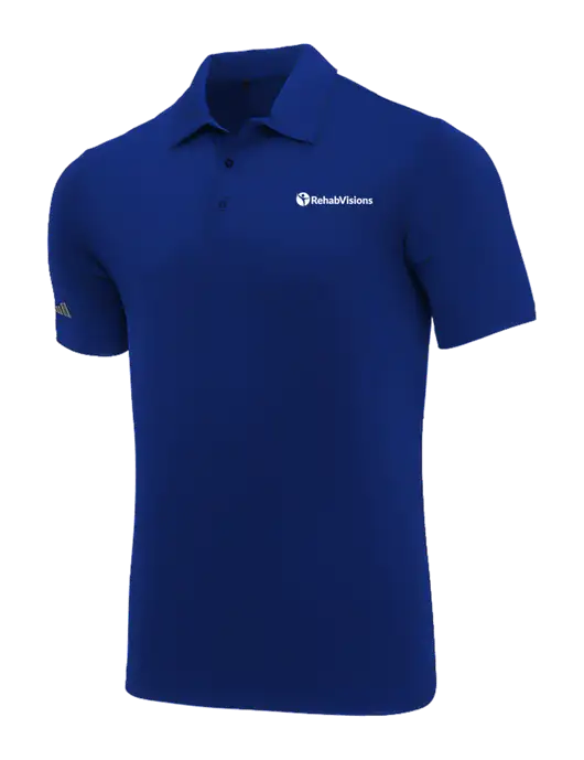 Adidas Dark Royal Ultimate Solid Polo w/RehabVisions POST Logo