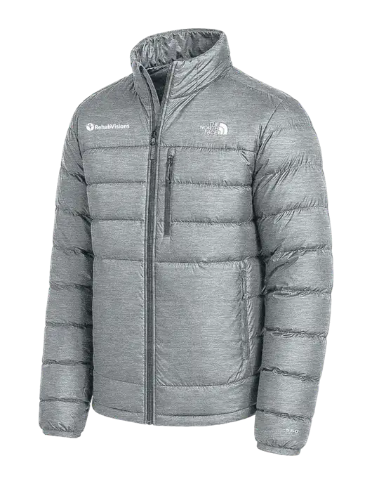 The North Face Medium Grey Down Hybrid Jacket w/RehabVisions POST Logo