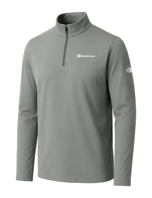 The North Face Dark Medium Grey Ambition 1/4-Zip w/RehabVisions POST Logo