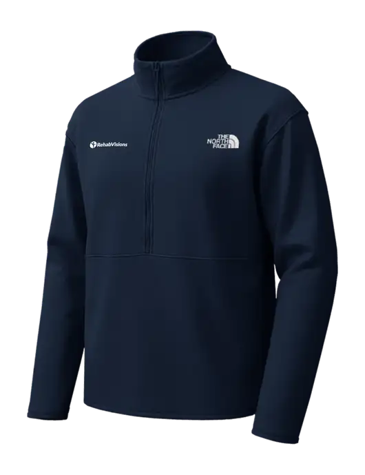 The North Face Dark Navy Double-Knit 1/2-Zip Fleece w/RehabVisions POST Logo