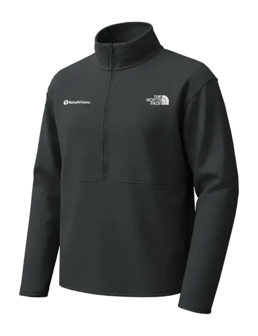 The North Face Very Dark Grey Double-Knit 1/2-Zip Fleece w/RehabVisions POST Logo
