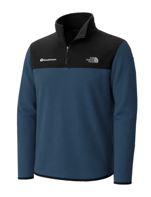 The North Face Dark Navy/ Black Glacier 1/4-Zip Fleece w/RehabVisions POST Logo