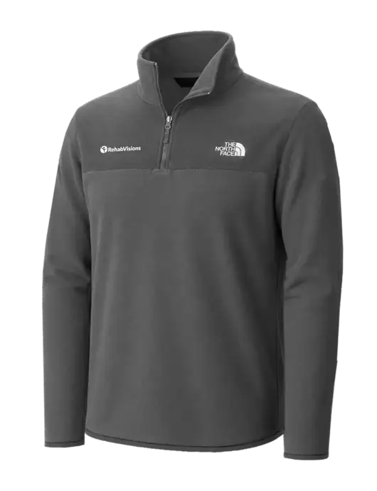 The North Face Medium Grey Heather Glacier 1/4-Zip Fleece w/RehabVisions POST Logo