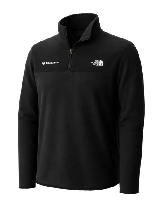The North Face Black Glacier 1/4-Zip Fleece w/RehabVisions POST Logo