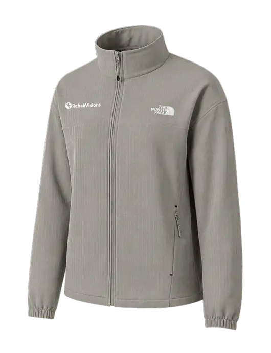 The North Face Womens Medium Taupe Mountain Horizon Jacket w/RehabVisions POST Logo