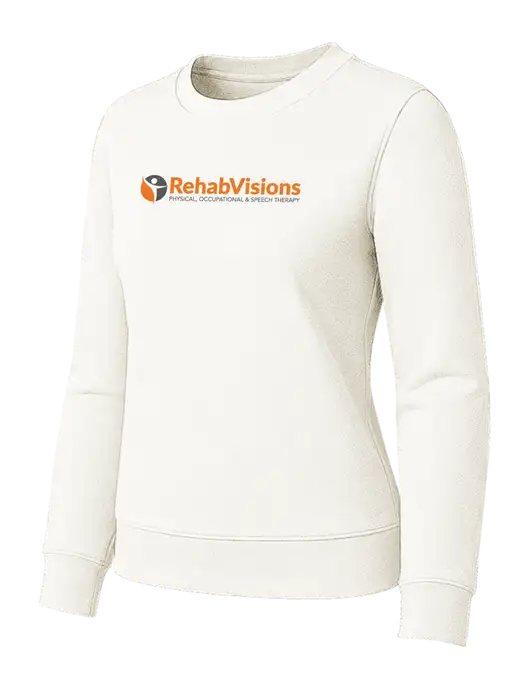 Womens Ivory Loft Crewneck Sweatshirt w/RehabVisions POST Logo