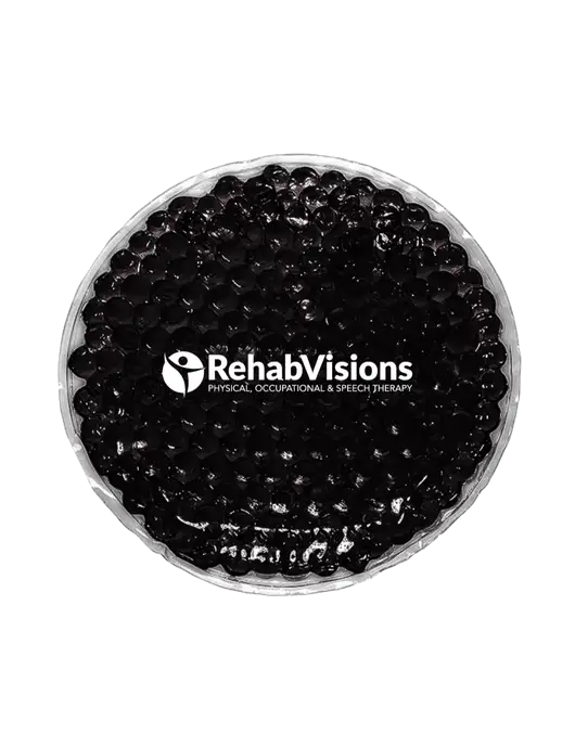 Black Hot & Cold Gel Bead Packs w/RehabVisions POST Logo