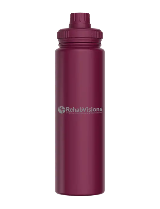 Liquid Life Maroon Sport Bottle w/RehabVisions POST Logo