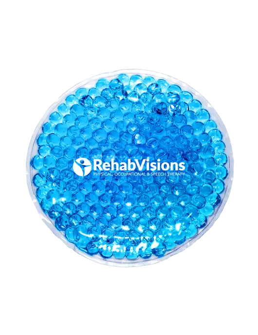 Royal Blue Hot & Cold Gel Bead Packs w/RehabVisions POST Logo
