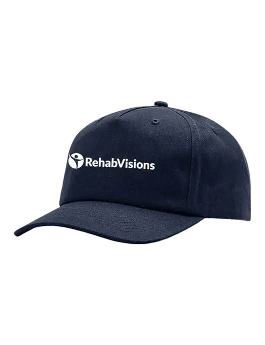 Richardson 5-Panel Navy Relaxed Gramps Cap w/RehabVisions POST Logo