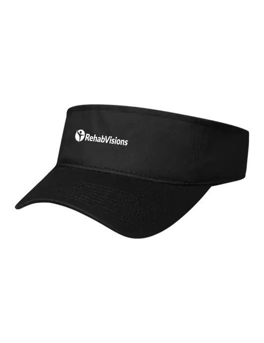 Black Cap Visor w/RehabVisions POST Logo