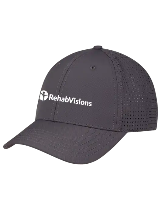 Charcoal Performance Stretchable Cap Hook & Loop w/RehabVisions POST Logo