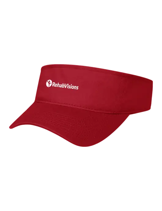Red Cap Visor w/RehabVisions POST Logo