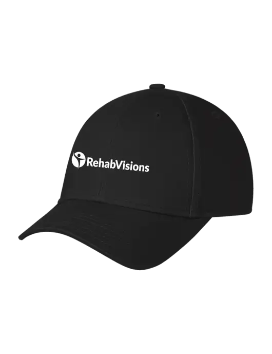 Black Structured Cap Hook & Loop w/RehabVisions POST Logo