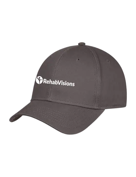 Charcoal Structured Cap Hook & Loop w/RehabVisions POST Logo