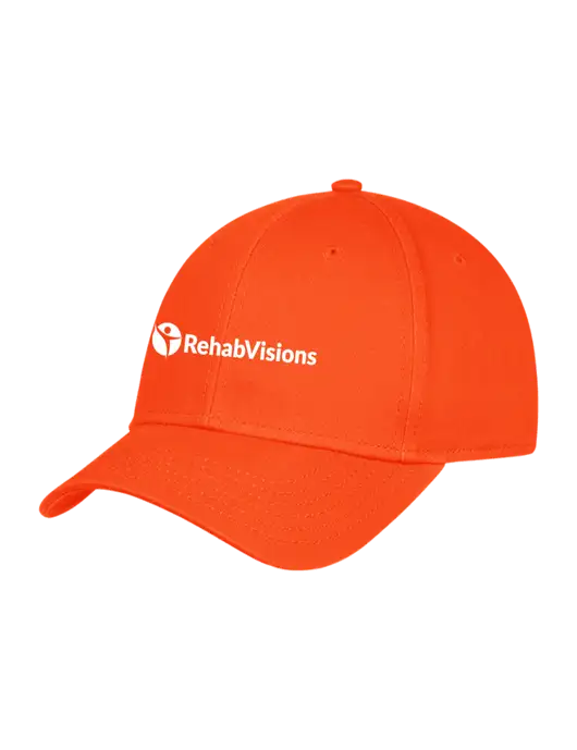 Orange Structured Cap Hook & Loop w/RehabVisions POST Logo