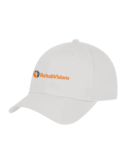 White Structured Cap Hook & Loop w/RehabVisions POST Logo