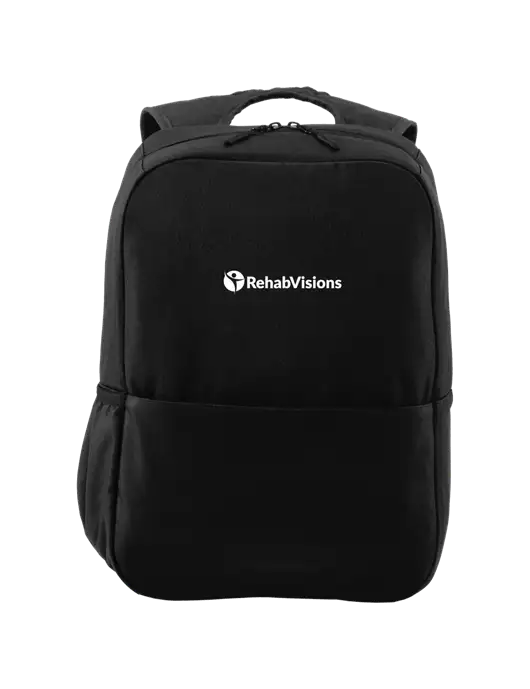 Access Square Laptop Black Backpack w/RehabVisions POST Logo