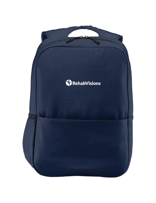 Access Square Laptop River Blue Navy Backpack w/RehabVisions POST Logo