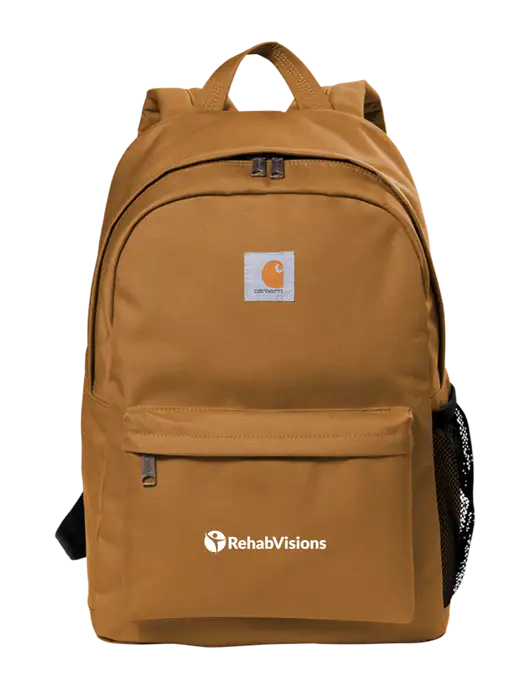 Carhartt Brown Canvas Backpack w/RehabVisions POST Logo