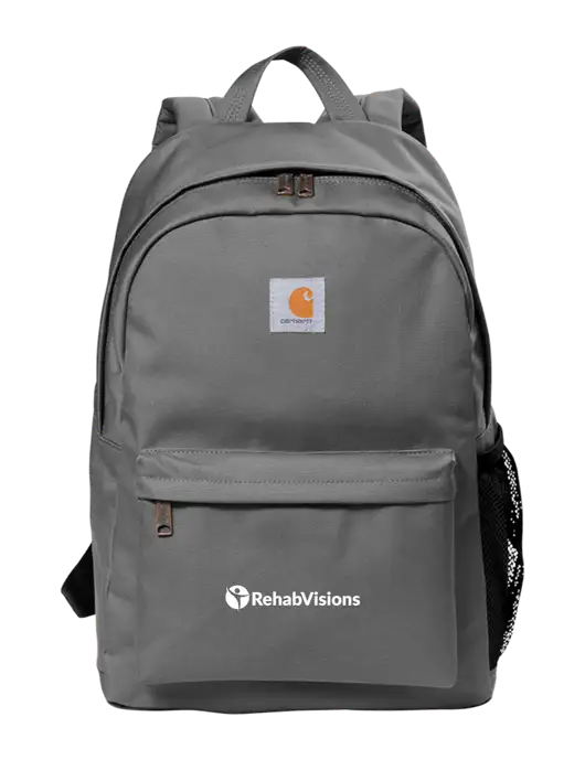 Carhartt Grey Canvas Backpack w/RehabVisions POST Logo