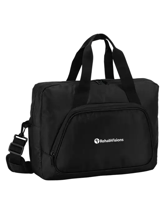 City Black Laptop Briefcase w/RehabVisions POST Logo