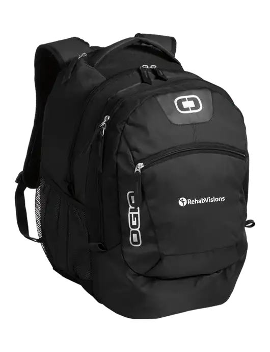 OGIO Black Rogue Pack
 w/RehabVisions POST Logo