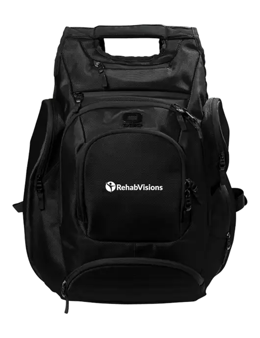 OGIO Blacktop Metro Ballistic Laptop Backpack w/RehabVisions POST Logo