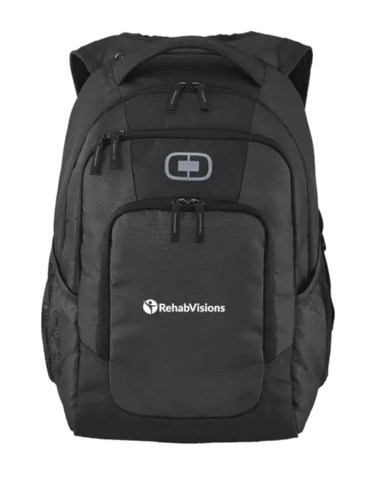 OGIO Diesel Grey Logan Laptop Backpack
 w/RehabVisions POST Logo
