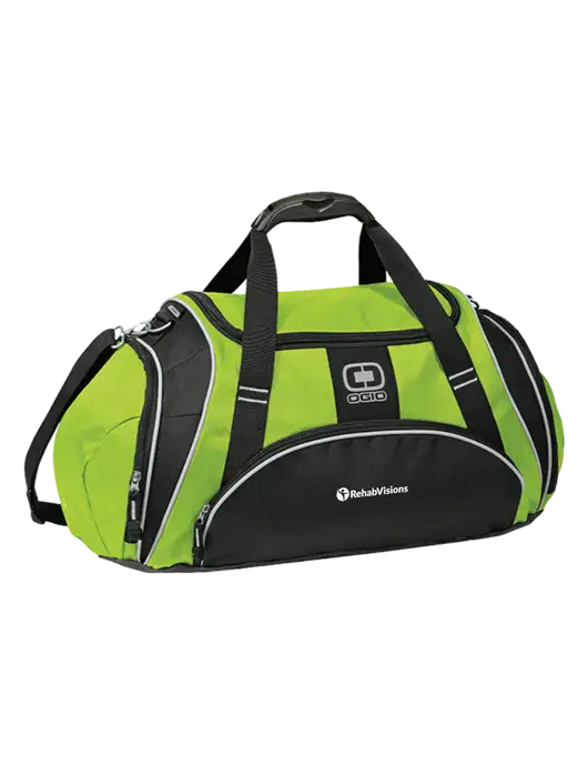 OGIO Lime Green Crunch Duffel
 w/RehabVisions POST Logo